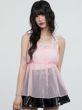 Vintage French Maid Baby Doll Lingerie Top